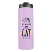 Cat Lover Home is waar mijn kat is Thermosbeker (Voorkant)
