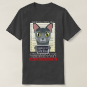 Cat Lover I Personal Stalker I Russian Blue Cat T-shirt (Design voorkant)