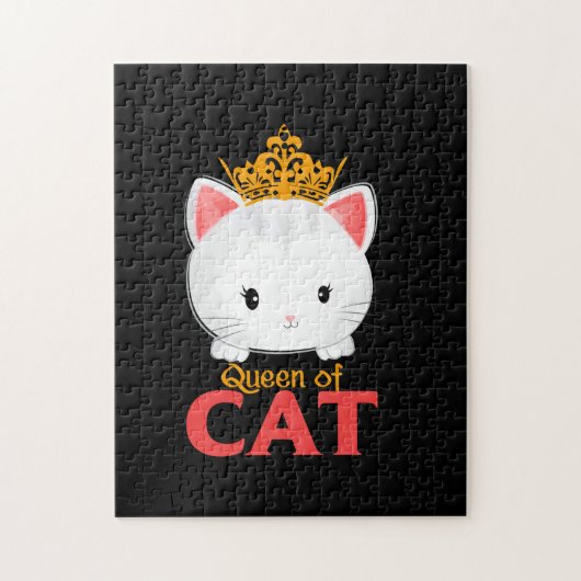 Cat Lover | Ik ben een koningin van Katten Legpuzzel (Verticaal)