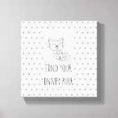 Cat Lover Inspirerend Quote Canvas Afdruk (Voorkant)