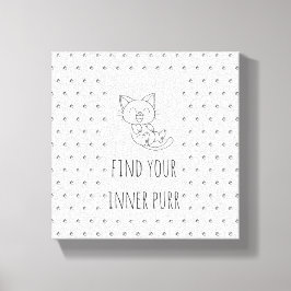 Cat Lover Inspirerend Quote Canvas Afdruk