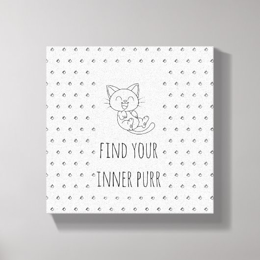 Cat Lover Inspirerend Quote Canvas Afdruk (Voorkant)