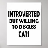 Cat Lover Introvert – Grappig Ontwerp Poster (Voorkant)