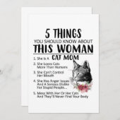 Cat Lover, je moet weten hoe het zit met katten. Bedankkaart (Voorkant / Achterkant)