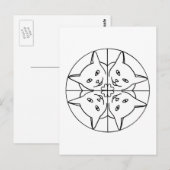 Cat Lover Kaleidoscope Cats Hearts Briefkaarten (Voorkant / Achterkant)