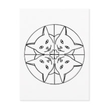 Cat Lover Kaleidoscope Cats Hearts Briefkaarten