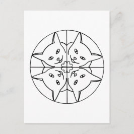 Cat Lover Kaleidoscope Cats Hearts Briefkaarten