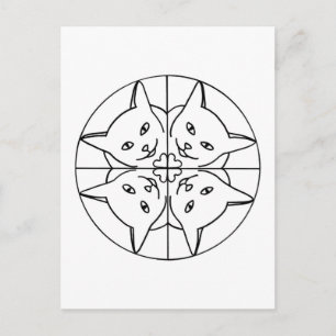 Cat Lover Kaleidoscope Cats Hearts Briefkaarten