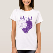 CAT LOVER | Kat mam Paars T-shirt (Voorkant)