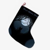 Cat Lover Kerstmis stoppen Gepersonaliseerd stoppe Grote Kerstsok (Voorkant (Hangend))