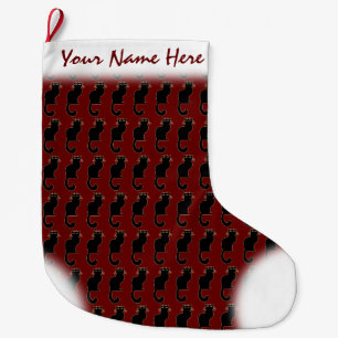 Cat Lover Kerstmis stoppen Gepersonaliseerd stoppe Grote Kerstsok