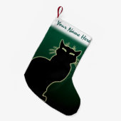 Cat Lover Kerstmis stoppen Gepersonaliseerd stoppe Kleine Kerstsok (Voorkant (Hangend))