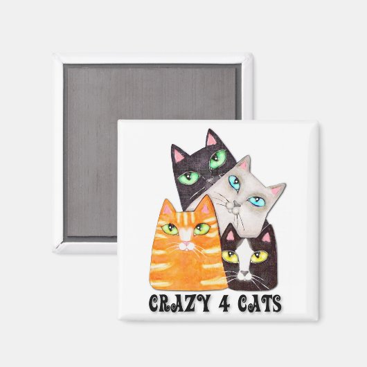 Cat Lover Koelkast Magnet (Voorkant / Achterkant)