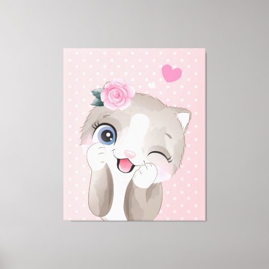 Cat Lover | Kute Little Kittens Canvas Afdruk (Voorkant)