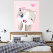Cat Lover | Kute Little Kittens Canvas Afdruk (Insitu (Slaapkamer))