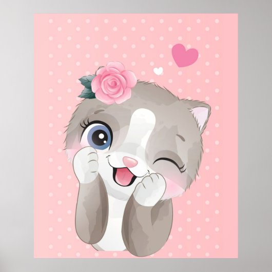 Cat Lover | Kute Little Kittens Poster (Voorkant)