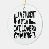 Cat Lover Law Student Keramisch Ornament (Links)