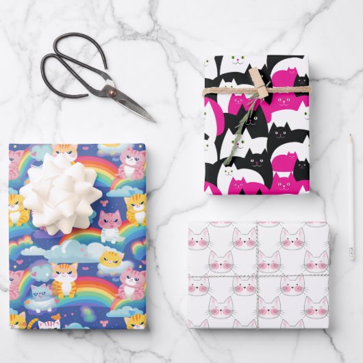 Cat Lover Leuke Kittens voor Kinderen Inpakpapier Vel (Voorkant)