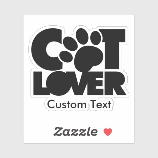 Cat Lover Logo Sticker (Vel)