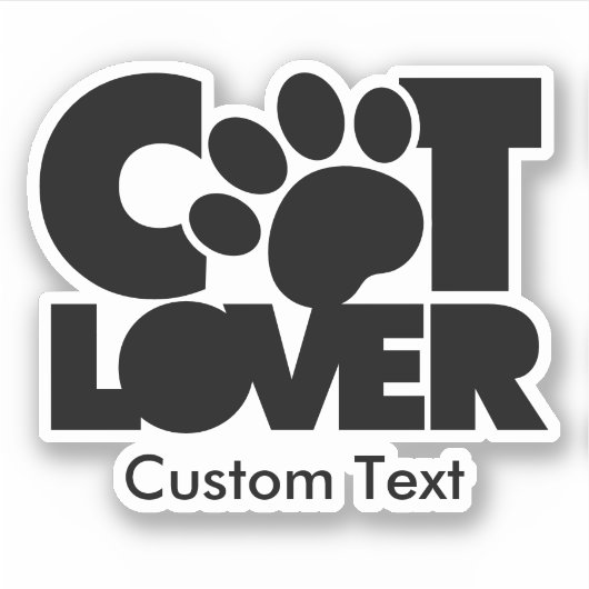 Cat Lover Logo Sticker (Voorkant)