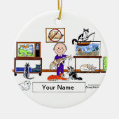 Cat Lover - Mannelijk Keramisch Ornament (Voorkant)