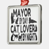 Cat Lover Mayor Metalen Ornament (Links)