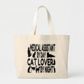 Cat Lover Medisch Assistent Grote Tote Bag (Voorkant)
