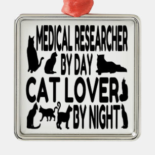 Cat Lover Medisch Onderzoeker Metalen Ornament