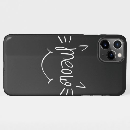 Cat Lover Meow iPhone Hoesje (Achterkant horizontaal)