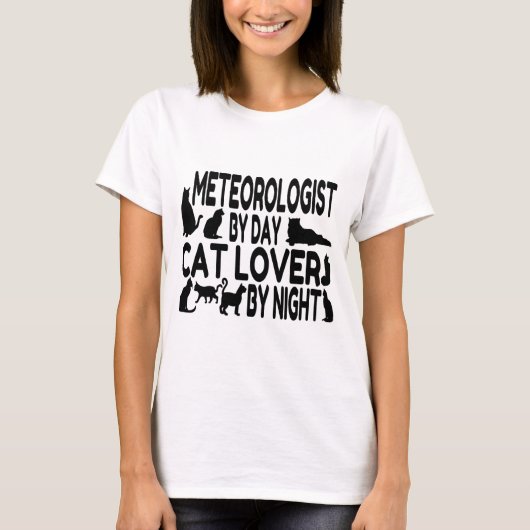 Cat Lover Meteoroloog T-shirt (Voorkant)