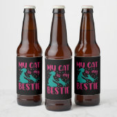 Cat Lover | Mijn katje is mijn das Bier Etiket (Flessen)