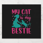 Cat Lover | Mijn katje is mijn das Bier Etiket (Enkel label)