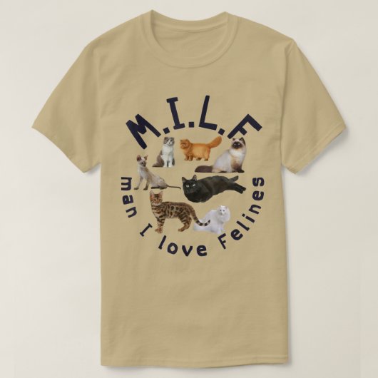 Cat Lover MILF Man I Love Felines T-shirt (Design voorkant)