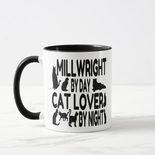 Cat Lover Millwright Mok (Links)