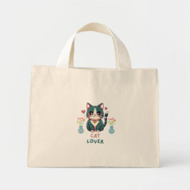 Cat Lover Mini Tote Bag