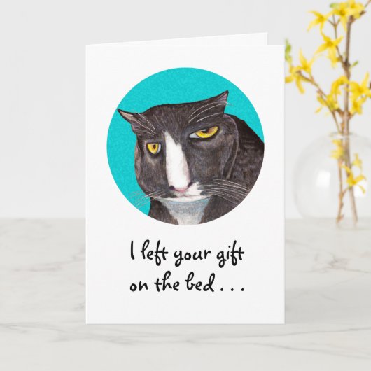 Cat Lover Moederdag Kaart (Gele Bloem)