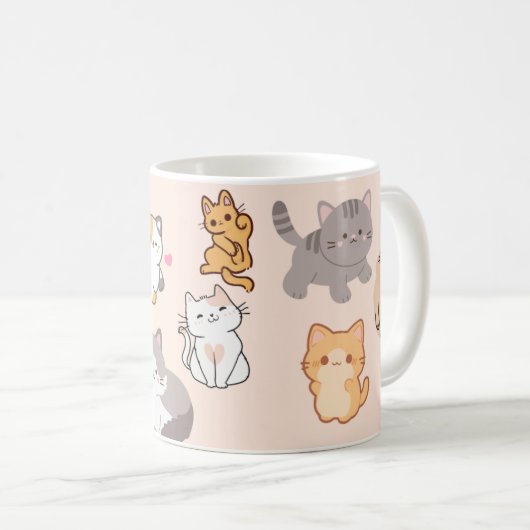 Cat Lover Mok | Schattige cadeau voor Cat Moms & D (Voorkant rechts)