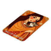 Cat lover Mom Photo  orange Magneet (Linkerzijde)