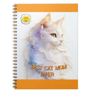 Cat lover Mom Photo  orange Notitieboek