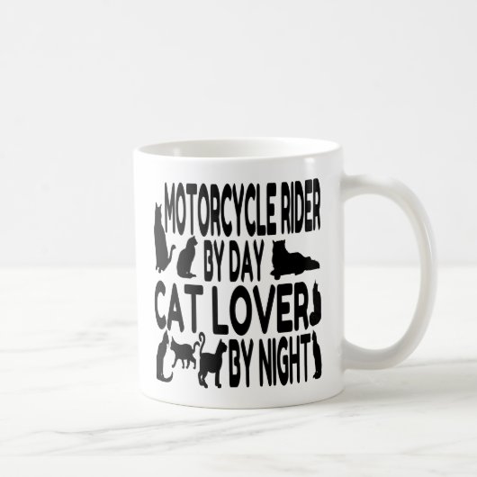 Cat Lover Motorcycle Rider Koffiemok (Rechts)