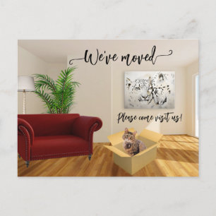 Cat Lover New Home Moving Briefkaart