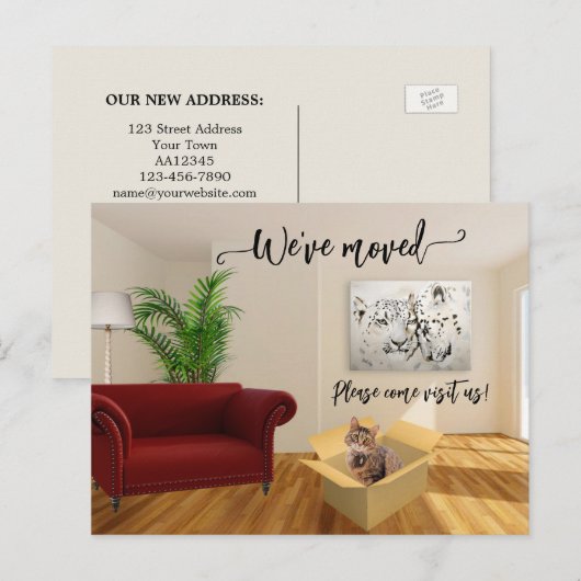 Cat Lover New Home Moving Briefkaart (Voorkant / Achterkant)