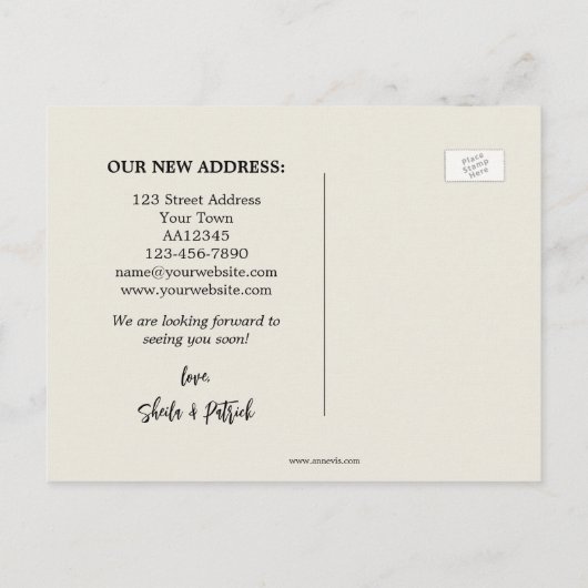 Cat Lover New Home Moving Briefkaart (Achterkant)