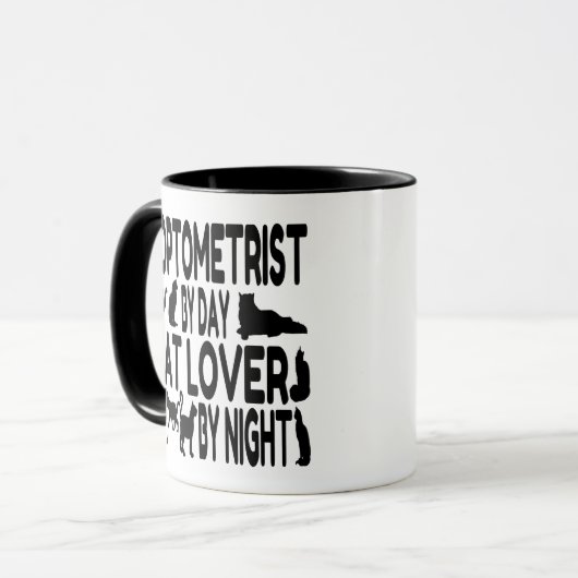 Cat Lover Optometrist Mok (Voorkant links)