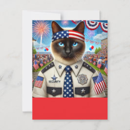 CAT Lover Party 4 juli Onafhankelijkheidsdag Briefkaart
