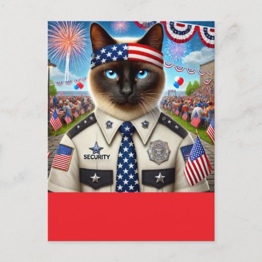 CAT Lover Party 4 juli Onafhankelijkheidsdag Briefkaart (Voorkant)