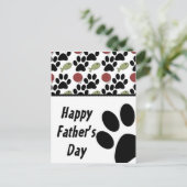 Cat Lover/Paw Print - Happy Vaderdag Briefkaart (Staand voorkant)