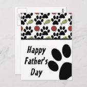 Cat Lover/Paw Print - Happy Vaderdag Briefkaart (Voorkant / Achterkant)