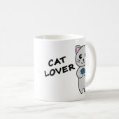CAT LOVER Personalized Coffee Mok (Voorkant rechts)