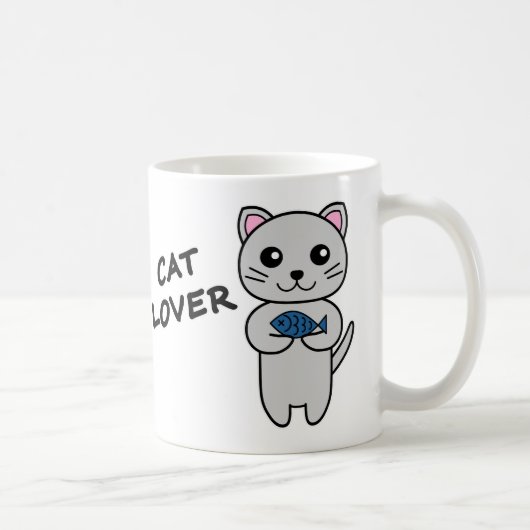 CAT LOVER Personalized Coffee Mok (Rechts)